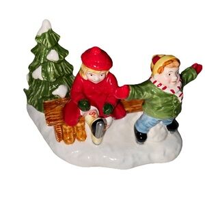 Department 56 SNOW VILLAGE Accessory SKATERS Scene Figurine Christmas Decoration